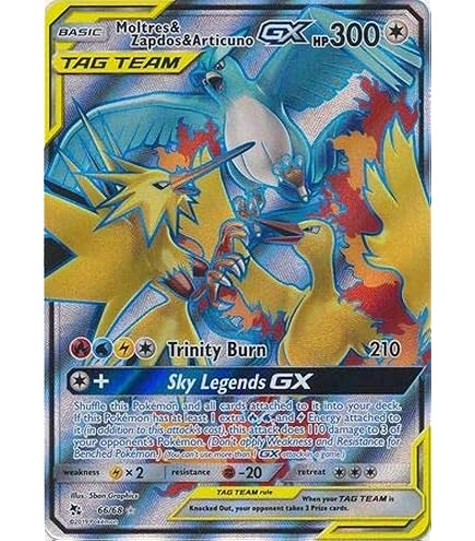 Amazon.co.jp: ポケモン - Moltres & Zapdos & Articuno GX - SM210