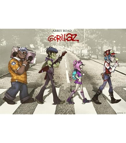 Amazon.co.jp: Buyartforless Gorillaz All Here - ファミリーポート