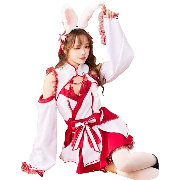 Amazon.co.jp: [Malymoon] コスプレ 巫女 狐 新年 正月 巫女さん
