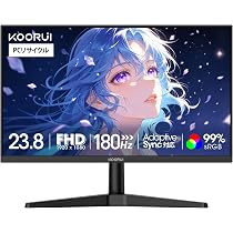 KOORUI 24インチモニター 本体 Amazon.co.jp: KOORUI ゲーミングモニター 24インチ 180Hz フルHD