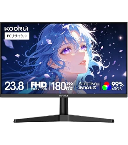 Amazon.co.jp: KOORUI ゲーミングモニター 24インチフルHD VA 非光沢