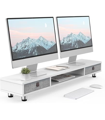 Amazon.co.jp: Fenge デュアルモニタースタンド モニタースタンド