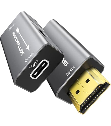 PeakDo HDMI to USB C Adapter 4K@60Hz,HDMI to Type C Adapter for