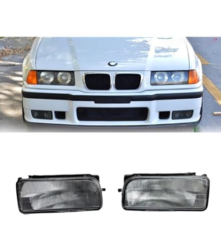 Fog Lights For 1992-1999 BMW E36/M3 3 Series Clear Glass Lens Lamp W/Bulbs Pair