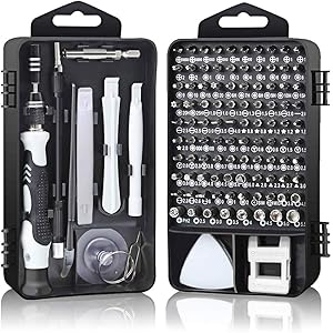 精密ドライバーセット MOVMAO 117 in 1 98種ビット トルクスドライバー 磁気ドライバー 滑り止めハンドル…