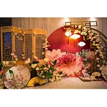 Chinesischer Hochzeits-Hintergrund 2,8 X 1,5 M – Fotohintergrund Vintage-Stil Für Hochzeit, Party, Fotostudio