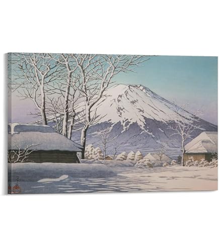 Amazon.co.jp: 吉田博 剣山の朝 版画 大判ポスターサイズ 50×33.8cm