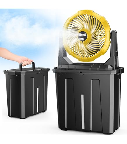 Amazon | Ausic 9L バケットポータブルミストファン 屋外