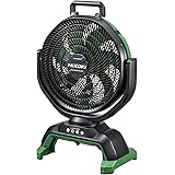 HiKOKI(ハイコーキ) 14.4V 18V 兼用 充電式 ファン 工場扇 最大風速 240m/min 低騒音 自動首振り機能付き 蓄電池別売り ACアダプタ付き UF18DA(NN)