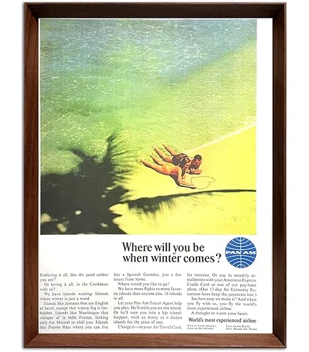 Amazon.co.jp: パンナム ハワイ 1960年代 アメリカ雑誌 ビンテージ広告