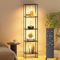 ☆寝室や書斎に ロアライト フロアランプ LED ラック付き ☆寝室や書斎