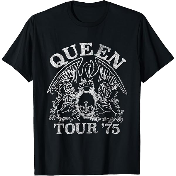 Amazon | Queen 公式ツアー80 Tシャツ | Tシャツ・カットソー 通販