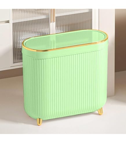 Small Trash Can, 3.5 Gallon Garbage Can, Slim Waste Basket, Plastic - View #13
