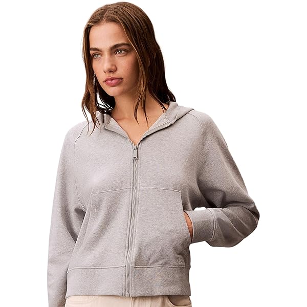 カルバンクライン ロゴテープテリー ジップアップフーディー Calvin Klein｜(W)【公式ショップ】 カルバンクライン ロゴテープ