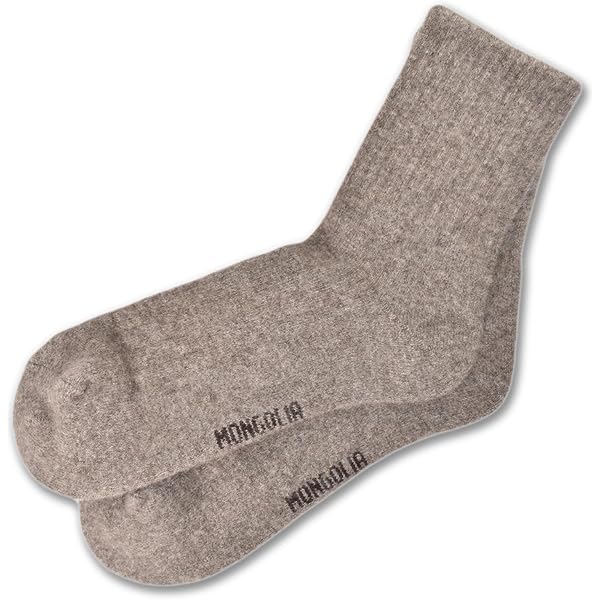 Amazon.co.jp: モンゴル ヤクウール 靴下 ダークブラウン 23~25cm
