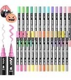 アクリルマーカー Amazon | Guangna 12色 アクリルペイントペンブラシ デュアル