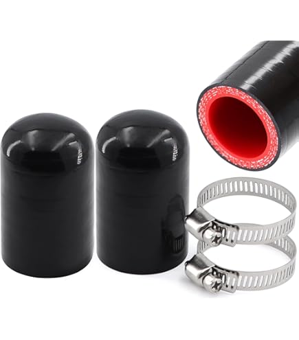 thumbnail image 2 of BEIJIULI High-Temp Silicone Hose Cap With Clamp For Turbo 2 of 14