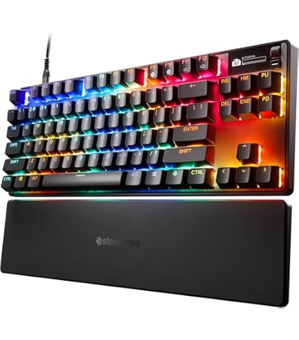 アームレスト付きSteelSeries Apex Pro TKLWireless SteelSeries New Apex Pro TKL Wireless 2023 Ed. - World's Fastest
