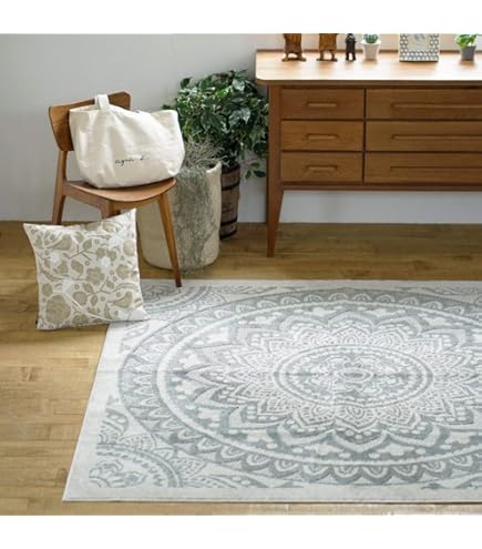 Amazon｜ラグ ジャルダン（185×240cm）グレー cucan スミノエ 耐熱