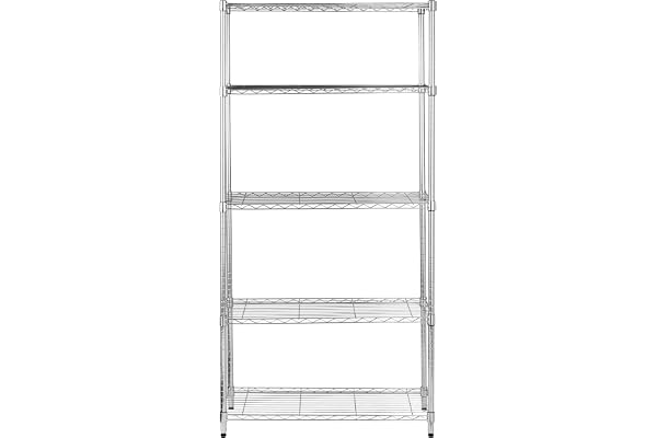 Amazonベーシック 5段スチールラック 棚 メタルラック キッチンラック 耐荷重794kg 幅 91.4 ×奥行 35.5 ×高さ182.8cm クロム