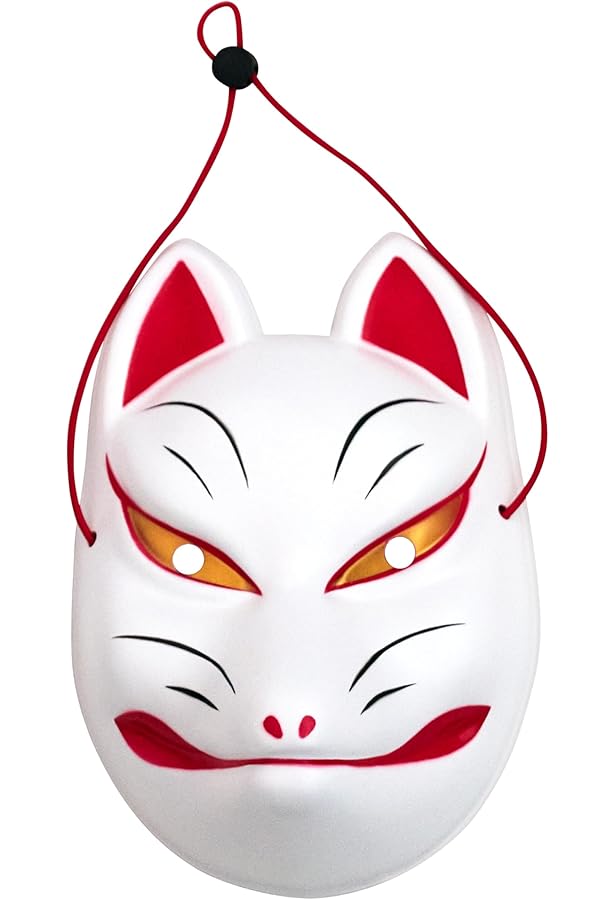 Amazon | キツネ面 狐面 きつね 白狐 イベント お祭り 祭り おめん お