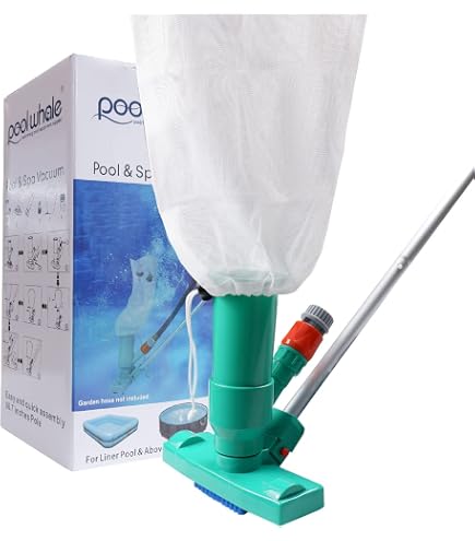 Sepetrel Pool Cleaning Kit With Vacuum, Brush, Net & 57.5-inch Pole - Above Ground Pool Maintenance