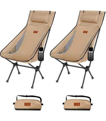 Amazon.co.jp: Huskfirm ハイバック ダブルキャンプチェア ローシート