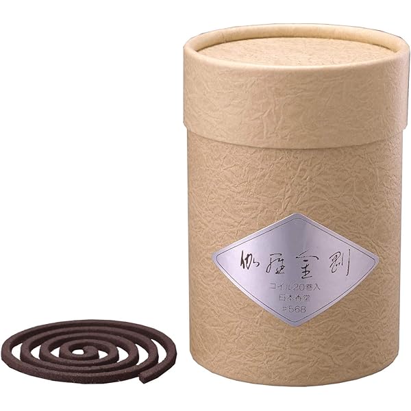 Amazon.co.jp: 日本香堂 線香 渦巻 コイル 伽羅大観 12巻入 367