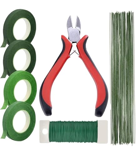 1 Piece/3 Pieces Green Floral Wire, Wire Garland Wire, No. 22 Flexible Paddle Wire Florist Wire...
