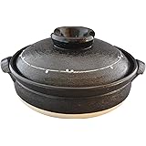 佐治陶器 萬古焼 土鍋 9号 (28cm) 4-5人用 一珍かきおとし 32-123 黒