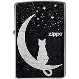 ZIPPO（ジッポー）２BK-MOONCAT 猫 かわいい (ブラック)