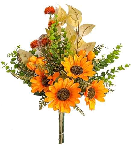 Amazon｜ウエディングブーケ/ブライダル/造花 ひまわりブートニア