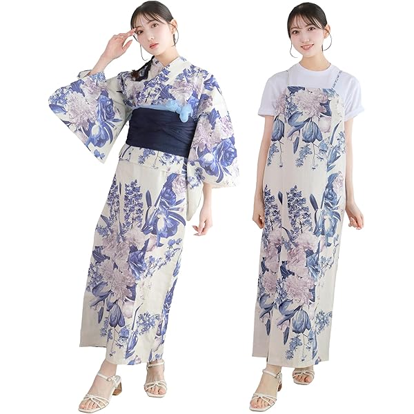 [ON NISHIKI] 浴衣 レディース セパレート (ワンピース＋上衣＋ha Amazon | [ON NISHIKI] 浴衣 レディース セパレート (ワンピース＋上衣