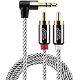3.5mm to RCA,Cablecreation RCA to 3.5MM RCAケーブル Auxジャックステレオオーディオ変換ケーブルY分配ケーブル 3.5mm to 2RCAステレオオーディオ変換ケーブル スマホン/MP3/スピーカー/タブレ