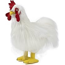 realistic plush chicken