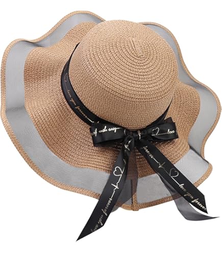 新品】CA4LA 麦わら帽子 リボン エレガント コーム付き Amazon.co.jp