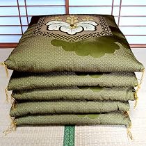 Amazon.co.jp: 高級座布団 来客用和室 5客 昭和レトロ 5枚 座敷 松 五