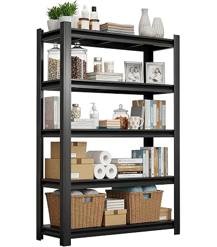 Amazon｜ゴリララック 5段 収納 高さ183cm 幅122cm 奥行46cm スチール
