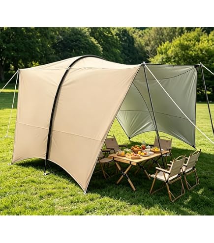 Amazon | MC タープ 大型TCシェード TCタープ 日よけ 大空間 サン