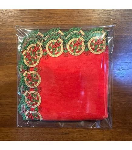 Amazon｜近沢レース シーズンタオルハンカチ ロールケーキ レッド 1枚