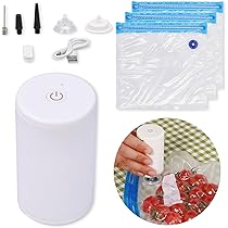 超軽量充電式真空ポンプ - 食材の鮮度を簡単に保つ Amazon.co.jp: 真空パック機 手持ち式 超小型真空パック機 真空