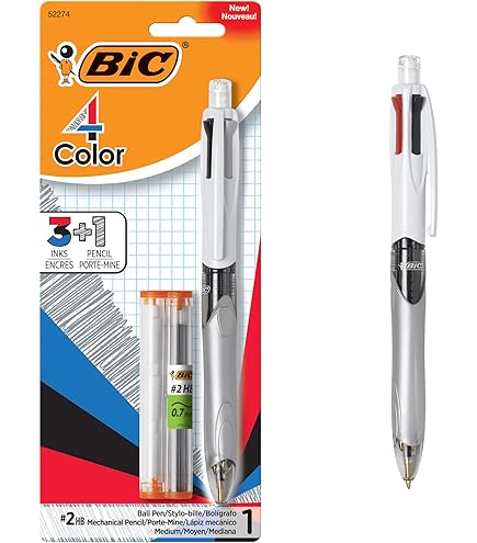 Amazon | BIC 4色ボールペンとケース - ペン6本と装飾ペンポットの