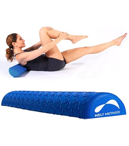 Amazon | STOTT PILATES Soft Density Deluxe Half Foam Roller, Blue