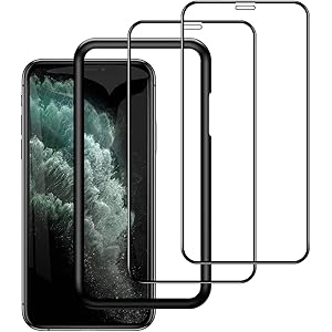 2枚入り iPhone 11 pro/xs/x 用 強化 ガラスフィルム 5.8 インチ 防爆裂 自己吸着 飛散防止 指紋防止 撥水 旭硝子9H 貼付道具付