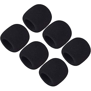 Moukey マイクスポンジ マイク風防風防 ウィンドスクリーン 38mm内径 6個セット MFCH6