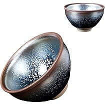 Amazon | 窯変 曜変 天目 茶碗 抹茶碗 手作り 窯作 建盞 和食器 酒器