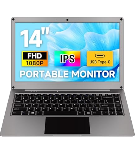 Amazon.co.jp: GrowCube ポータブルモニター キーボード付き 14インチ