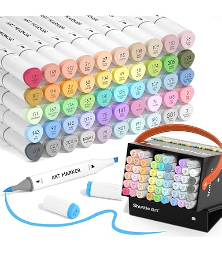 SANJOKI Art Markers 119 Farben Und Farbloser Mixer, Alkohol Pinsel