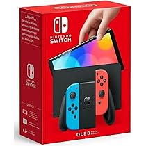 Nintendo Switch Console OLED with Neon Red/Blue JoyconNintendo