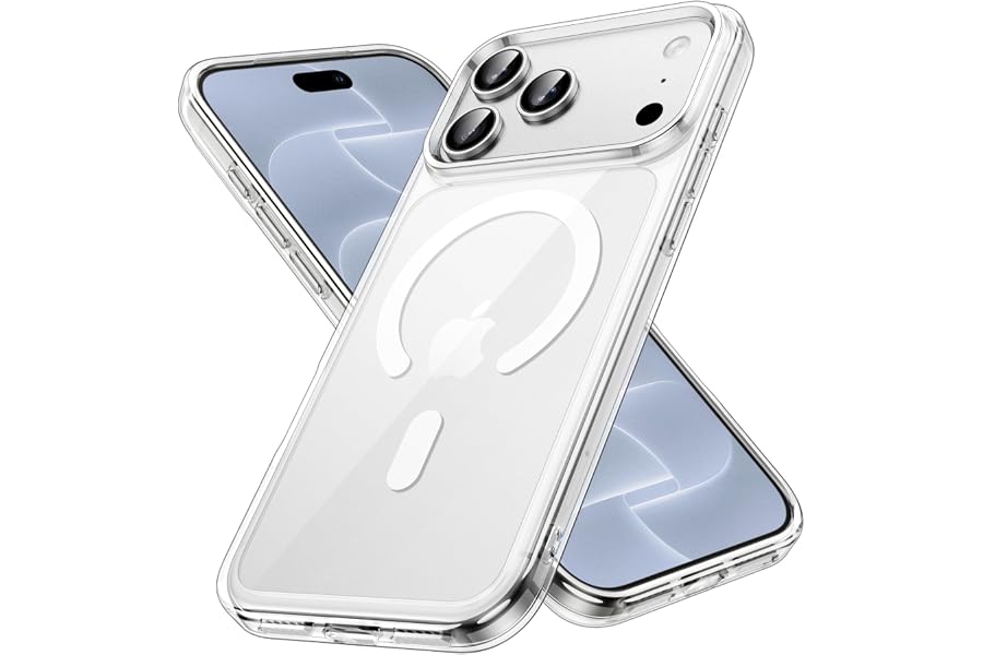 JETech Magnetic Case for iPhone 18 Pro Max, Clear | Compatible with MagSafe, Anti-Yellowing Phone Cover, Shockproof Protectio